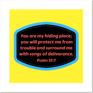 Bible Verse Psalms 32:7 Posters and Art